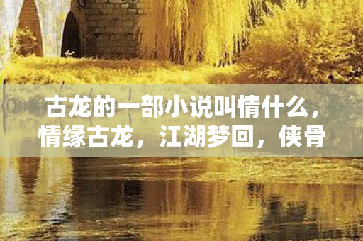 古龙的一部小说叫情什么图片