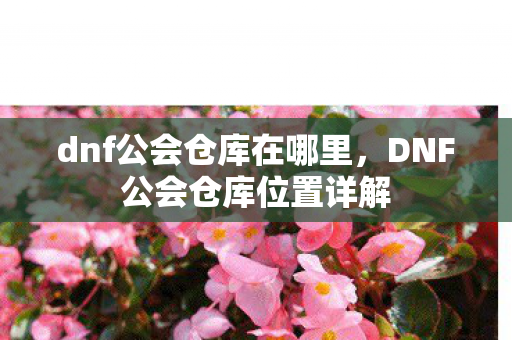 DNF公会仓库位置详解图片