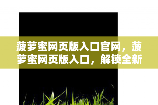 菠萝蜜网页版入口官网,菠萝蜜网页版入口,解锁全新娱乐体验 菠萝蜜网页版入口官网,菠萝蜜网页版入口,解锁全新娱乐体验