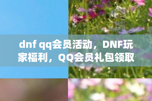dnf qq会员活动，DNF玩家福利，QQ会员礼包领取攻略
