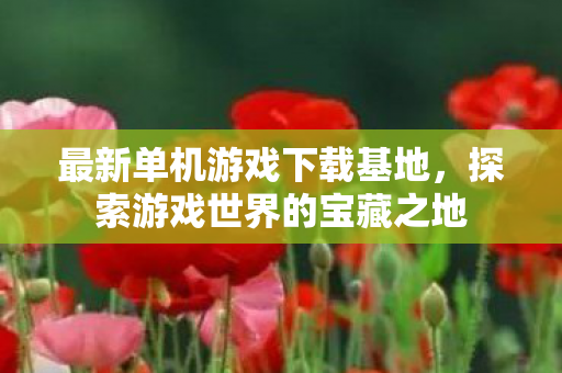 最新单机游戏下载基地，探索游戏世界的宝藏之地