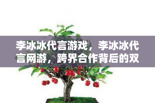 李冰冰代言游戏，李冰冰代言网游，跨界合作背后的双赢策略