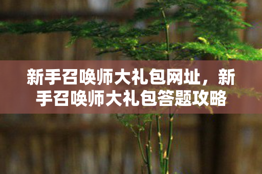 新手召唤师大礼包网址，新手召唤师大礼包答题攻略