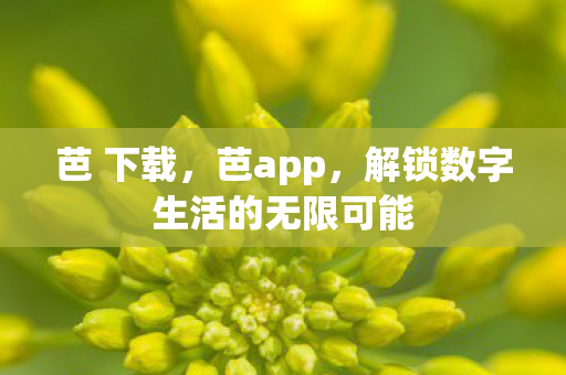 芭 下载,芭app,解锁数字生活的无限可能 芭 下载,芭app,解锁数字生活的无限可能