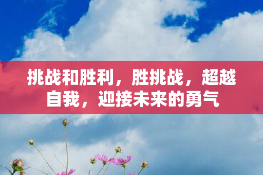 挑战和胜利，胜挑战，超越自我，迎接未来的勇气