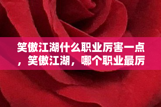 笑傲江湖什么职业厉害一点,笑傲江湖,哪个职业最厉害? 笑傲江湖什么职业厉害一点,笑傲江湖,哪个职业最厉害?