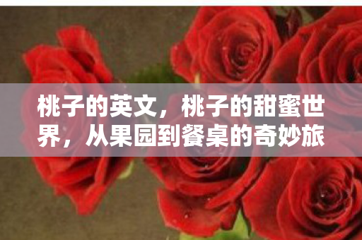 桃子的英文,桃子的甜蜜世界,从果园到餐桌的奇妙旅程 桃子的英文,桃子的甜蜜世界,从果园到餐桌的奇妙旅程