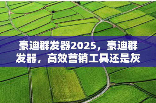 豪迪群发器2025，豪迪群发器，高效营销工具还是灰色地带的双刃剑？