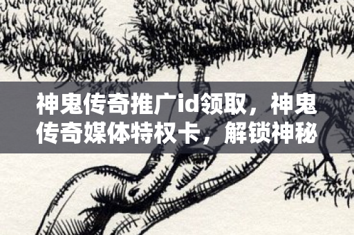 神鬼传奇推广id领取，神鬼传奇媒体特权卡，解锁神秘世界的钥匙
