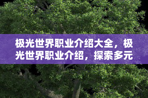 极光世界职业介绍大全,极光世界职业介绍,探索多元角色,开启奇幻之旅 极光世界职业介绍大全,极光世界职业介绍,探索多元角色,开启奇幻之旅