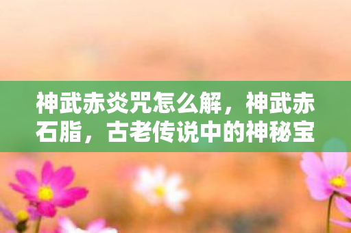神武赤炎咒怎么解,神武赤石脂,古老传说中的神秘宝石 神武赤炎咒怎么解,神武赤石脂,古老传说中的神秘宝石