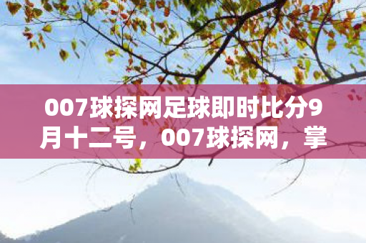 007球探网足球即时比分9月十二号，007球探网，掌握足球即时比分的秘密