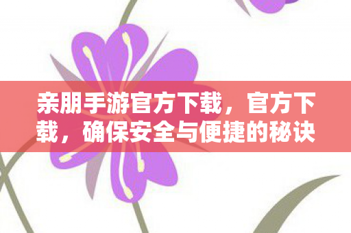 确保安全与便捷的秘诀图片