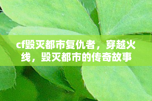 cf毁灭都市复仇者，穿越火线，毁灭都市的传奇故事