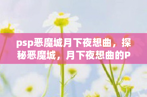 psp恶魔城月下夜想曲图片