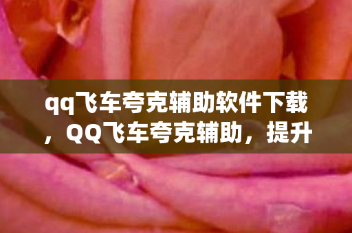 qq飞车夸克辅助软件下载,QQ飞车夸克辅助,提升游戏体验的利器? qq飞车夸克辅助软件下载,QQ飞车夸克辅助,提升游戏体验的利器?