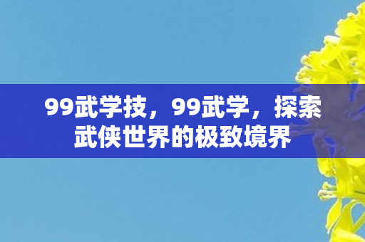 探索武侠世界的极致境界图片