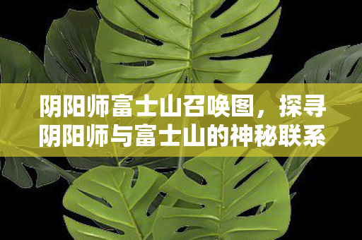 阴阳师富士山召唤图，探寻阴阳师与富士山的神秘联系