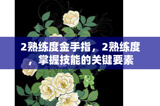 2熟练度金手指,2熟练度,掌握技能的关键要素 2熟练度金手指,2熟练度,掌握技能的关键要素