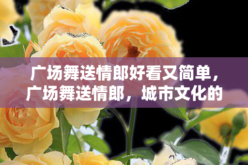 广场舞送情郎好看又简单，广场舞送情郎，城市文化的新风景线