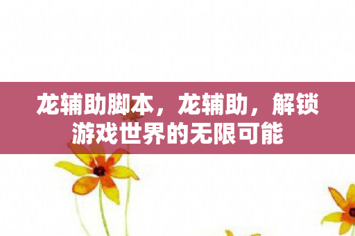 龙辅助脚本，龙辅助，解锁游戏世界的无限可能