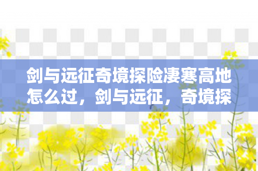 剑与远征奇境探险凄寒高地怎么过图片