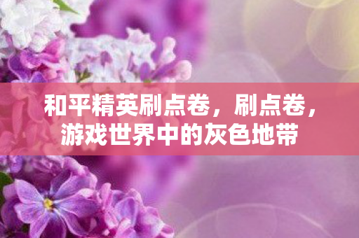 和平精英刷点卷,刷点卷,游戏世界中的灰色地带 和平精英刷点卷,刷点卷,游戏世界中的灰色地带