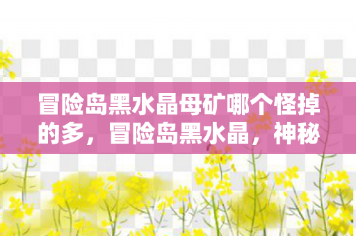 冒险岛黑水晶母矿哪个怪掉的多，冒险岛黑水晶，神秘力量的起源与探索