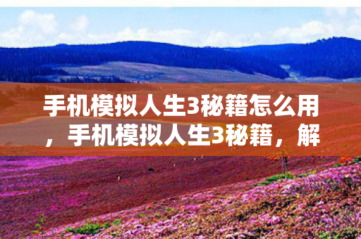 手机模拟人生3秘籍怎么用,手机模拟人生3秘籍,解锁无限可能,打造个性化游戏体验 手机模拟人生3秘籍怎么用,手机模拟人生3秘籍,解锁无限可能,打造个性化游戏体验