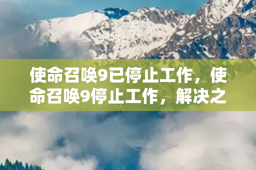 使命召唤9已停止工作,使命召唤9停止工作,解决之道与游戏优化建议 使命召唤9已停止工作,使命召唤9停止工作,解决之道与游戏优化建议