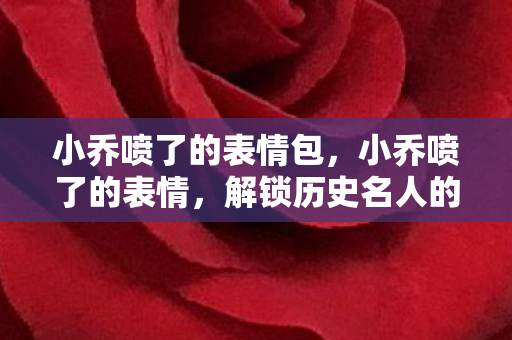 小乔喷了的表情包，小乔喷了的表情，解锁历史名人的趣味瞬间