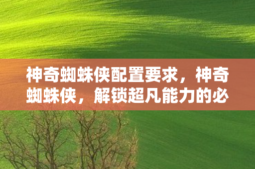 神奇蜘蛛侠配置要求,神奇蜘蛛侠,解锁超凡能力的必备配置 神奇蜘蛛侠配置要求,神奇蜘蛛侠,解锁超凡能力的必备配置