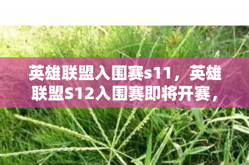 英雄联盟入围赛s11，英雄联盟S12入围赛即将开赛，全球电竞盛宴即将点燃战火
