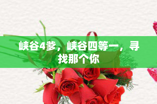 峡谷4爹,峡谷四等一,寻找那个你 峡谷4爹,峡谷四等一,寻找那个你