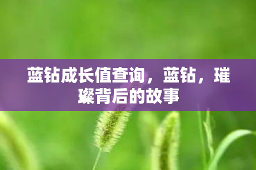 蓝钻成长值查询图片