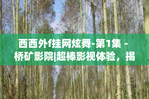 西西外f挂网炫舞-第1集 - 桥矿影院|超棒影视体验，揭秘西西外f挂背后的灰色产业链