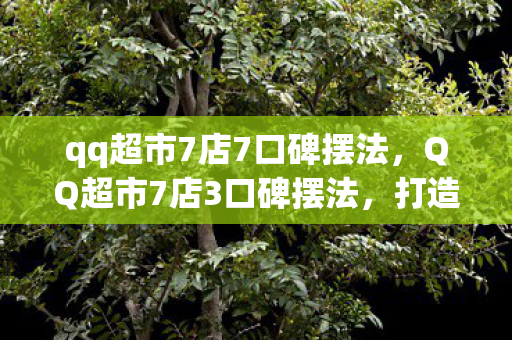 qq超市7店7口碑摆法,QQ超市7店3口碑摆法,打造高效购物体验 qq超市7店7口碑摆法,QQ超市7店3口碑摆法,打造高效购物体验