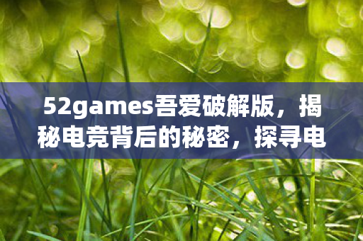 52games吾爱破解版，揭秘电竞背后的秘密，探寻电竞产业的蓬勃发展之路