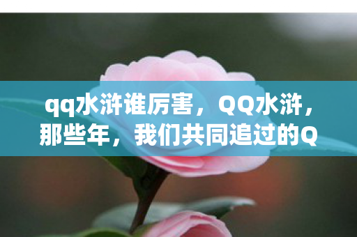 qq水浒谁厉害,QQ水浒,那些年,我们共同追过的Q宠 qq水浒谁厉害,QQ水浒,那些年,我们共同追过的Q宠