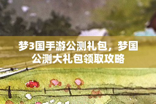 梦3国手游公测礼包，梦国公测大礼包领取攻略