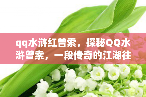 qq水浒红曾索,探秘QQ水浒曾索,一段传奇的江湖往事 qq水浒红曾索,探秘QQ水浒曾索,一段传奇的江湖往事