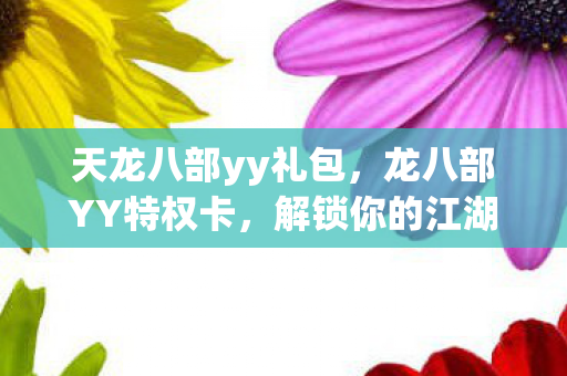 天龙八部yy礼包，龙八部YY特权卡，解锁你的江湖之旅