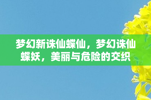 梦幻新诛仙蝶仙，梦幻诛仙蝶妖，美丽与危险的交织