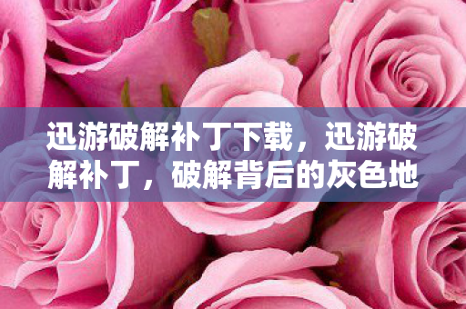 迅游破解补丁下载，迅游破解补丁，破解背后的灰色地带与合法选择