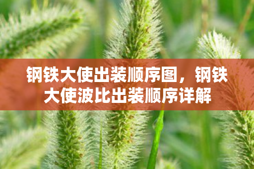 钢铁大使出装顺序图，钢铁大使波比出装顺序详解