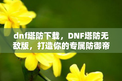 dnf塔防下载，DNF塔防无敌版，打造你的专属防御帝国