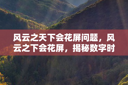 风云之天下会花屏问题，风云之下会花屏，揭秘数字时代下的视觉奇观