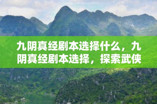 九阴真经剧本选择什么，九阴真经剧本选择，探索武侠世界的经典叙事