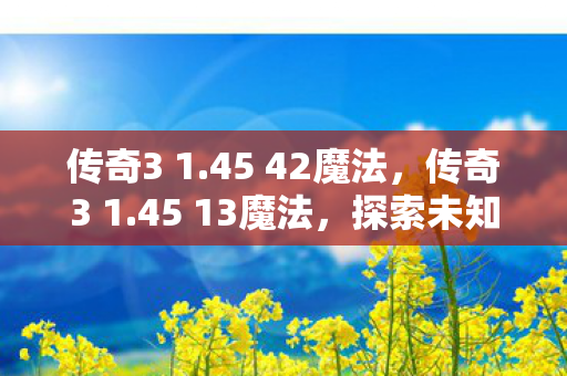 传奇3 1.45 42魔法，传奇3 1.45 13魔法，探索未知世界的神秘力量