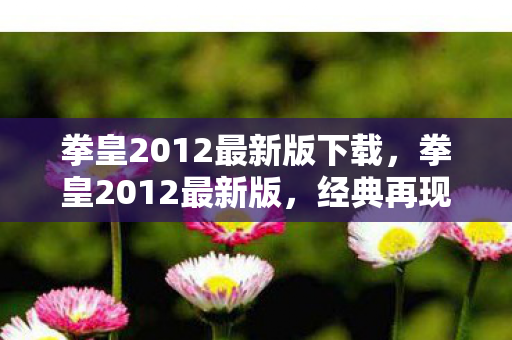 拳皇2012最新版下载,拳皇2012最新版,经典再现,热血重燃 拳皇2012最新版下载,拳皇2012最新版,经典再现,热血重燃